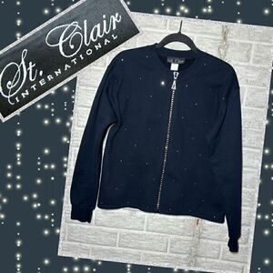 St. Clair International Zip Up Sweater Women's Size Small